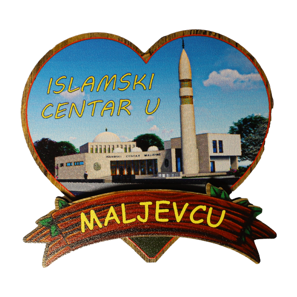 Drveni-plavi magnet srce