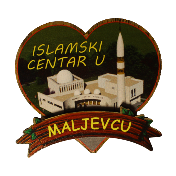 Drveni-zeleni magnet srce